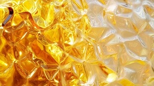 金黄透明水晶质感纹理