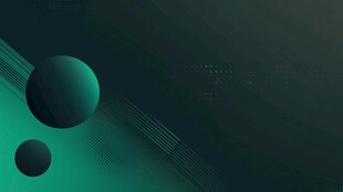 青绿色调立体圆球背景图