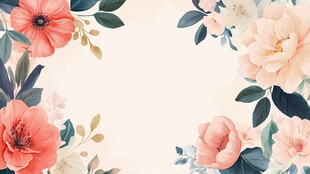 花卉边框插画