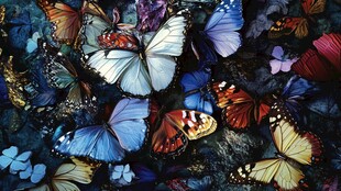 群蝶共舞的绚丽瞬间