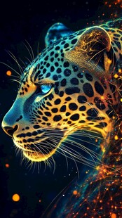 梦幻炫彩猎豹特写