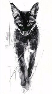 黑猫疾行图