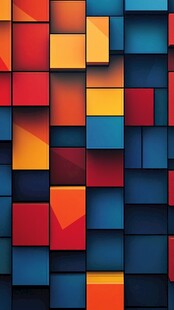 多彩立体方块几何图案背景
