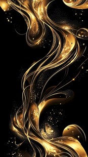 金色流光特效 动感线条