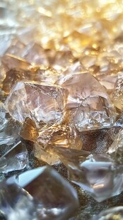 晶莹剔透的多彩水晶石