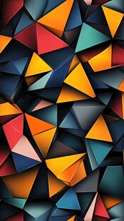 多彩几何三角图案背景