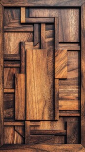 木质几何拼接艺术装饰板