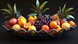 多彩水果拼盘装点精致生活