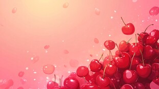 甜蜜樱桃背景图