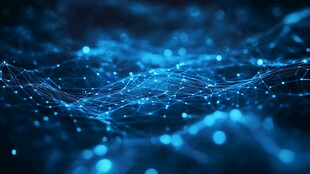 蓝色科技感网络连接背景