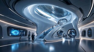 未来感科幻风格室内空间