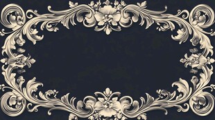 复古华丽花纹装饰边框