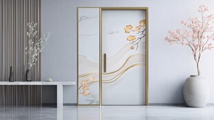 新中式艺术推拉门室内美景