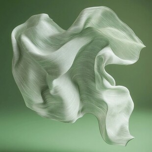 飘逸绿绸 灵动之美