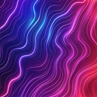 梦幻霓虹波浪动感背景图