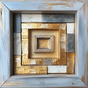 金色方形框艺术装饰