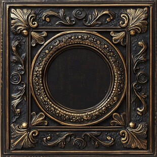复古雕花金色相框装饰