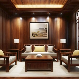 中式典雅客厅室内装饰图