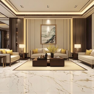 中式轻奢风客厅优雅空间