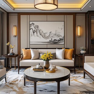 中式雅致客厅室内设计图