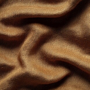 棕黄色褶皱麻布纹理特写