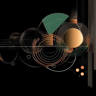 几何元素构成的抽象艺术图案