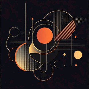 抽象几何图形艺术插画