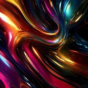 绚丽多彩流体艺术抽象画