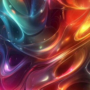 炫彩流动液体抽象艺术背景