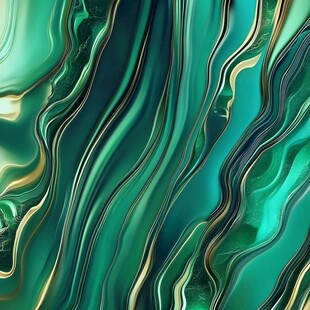 流动绿金抽象纹理背景图