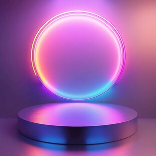 炫彩霓虹环形展示台