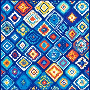 多彩几何民族风图案纹理