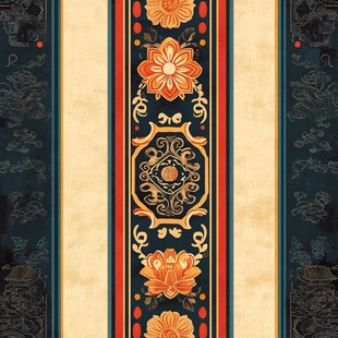 中式传统花卉纹饰图案