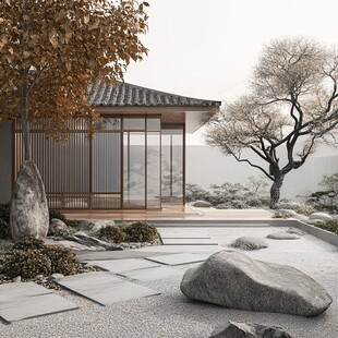 日式禅意庭院景观设计