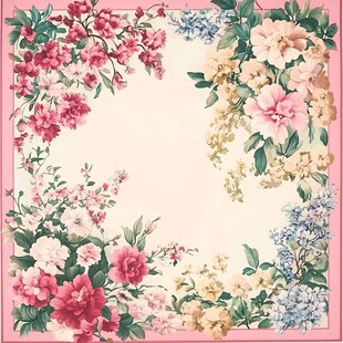 复古花卉边框背景图案