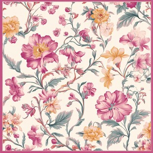 复古花卉图案 清新壁纸设计