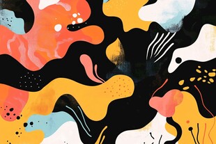 抽象多彩流体艺术图案