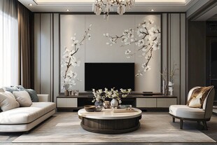 新中式客厅优雅美学空间