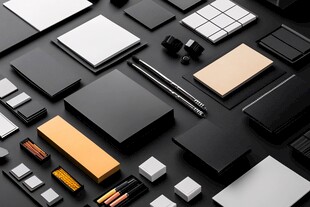 简约风办公用品组合展示