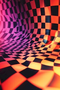 梦幻扭曲方格图案背景