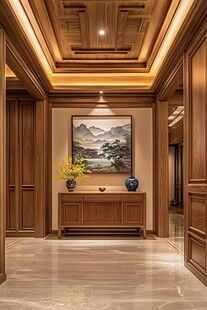 中式典雅玄关空间展示