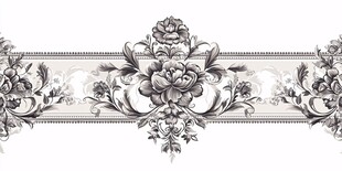 欧式花卉装饰边框图案