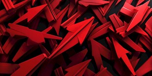 红色纸飞机的视觉盛宴