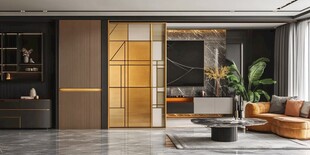 现代轻奢风客厅室内设计