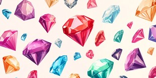多彩钻石图案 闪耀视觉盛宴