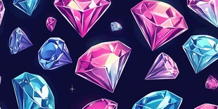 璀璨多彩钻石无缝图案