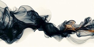 墨韵流转的抽象烟雾图景