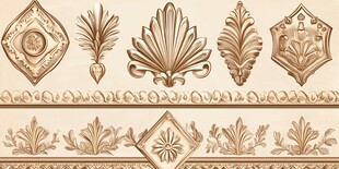 复古欧式浮雕装饰花纹图案