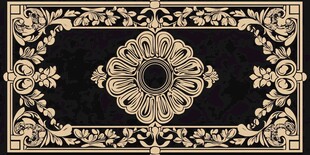 古典黑金花纹装饰图案