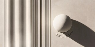 简约圆球与条纹光影画面